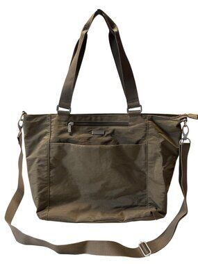 Baggallini Brown Nylon Crossbody Adjustable Strap & Zippered Compartments Tote